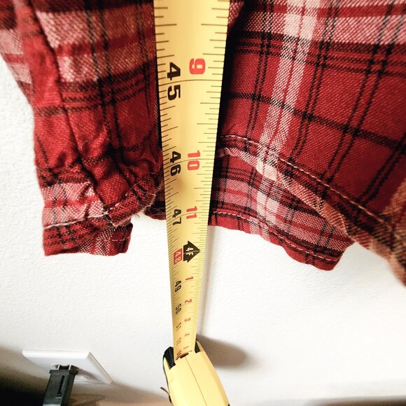 Vtg Embroidered Tie Dye Plaid Empire Waist Short Sleeve Maxi Dress Sz S Boho Y2K - Picture 16 of 16